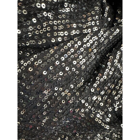 Good Days Only Women Black Open Front Sequined Duster Size M - Picture 7 of 10